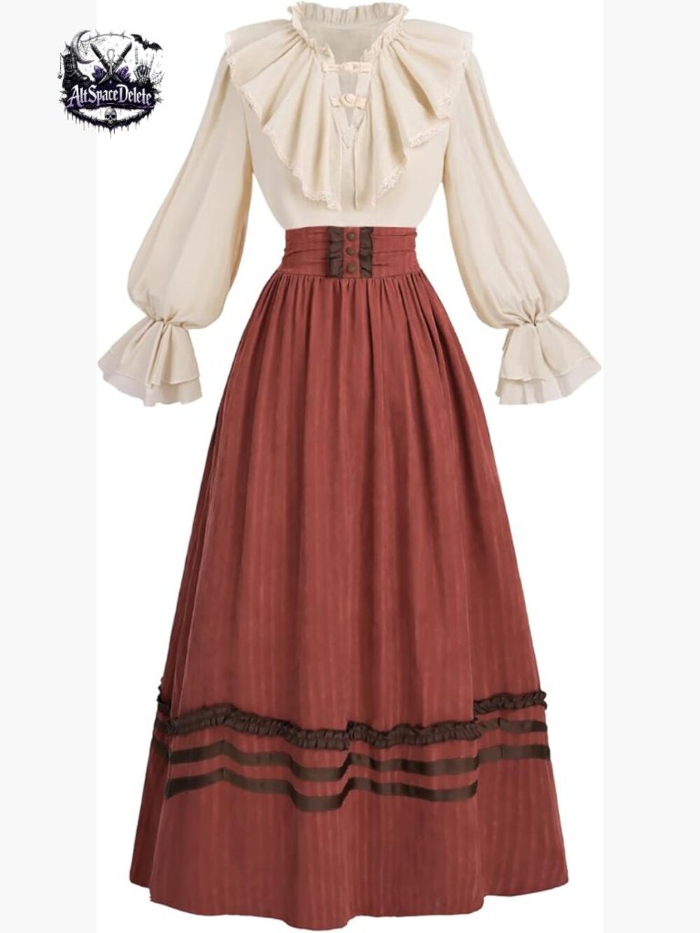 Victorian Edwardian Medieval Renaissance Costume 2-Piece Set